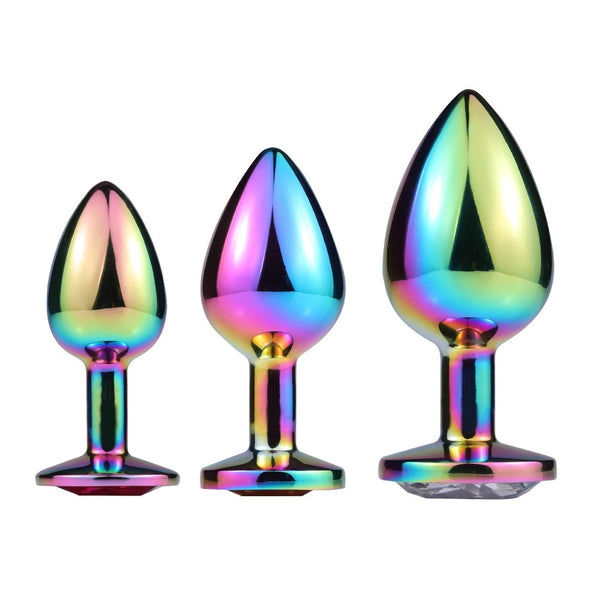 SM Adult Products Harem Erotic Appliances Colorful Anal Plugs Metal Anal Plugs(3 PIECE)