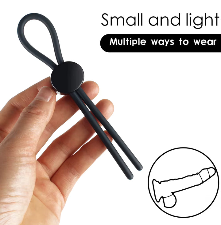 Ceres Penis Ring Adjustable Rope Lock Ejaculation Restraint Scrotum Stretcher Levett