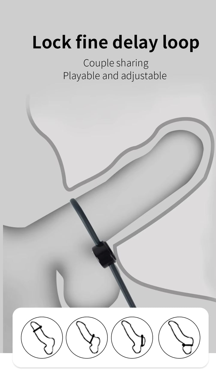 Ceres Penis Ring Adjustable Rope Lock Ejaculation Restraint Scrotum Stretcher Levett