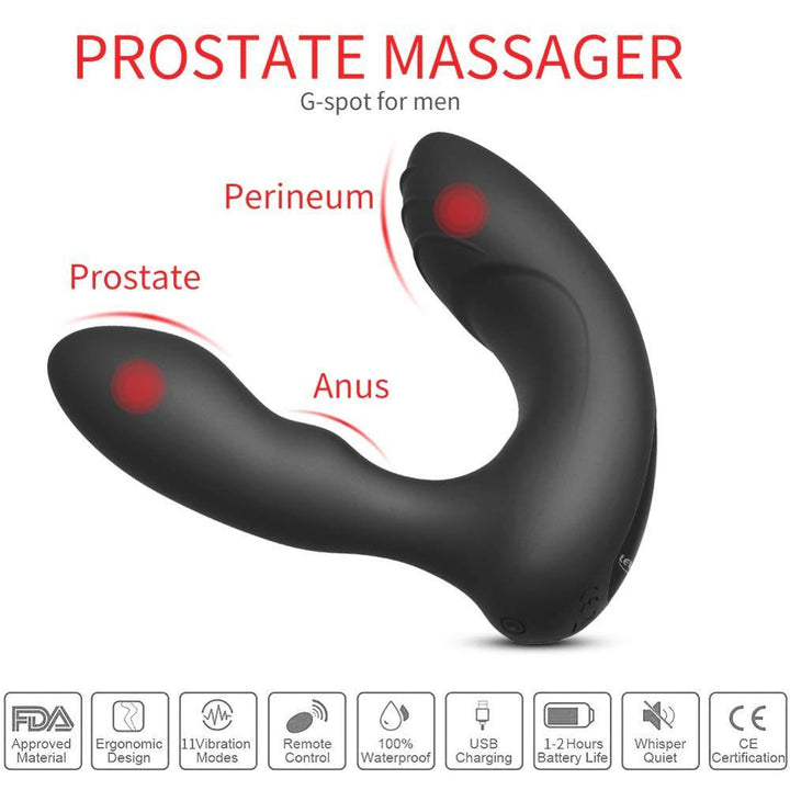Male Wireless Remote Electro Prostate Massager Vibrator - {{ LEVETT }}