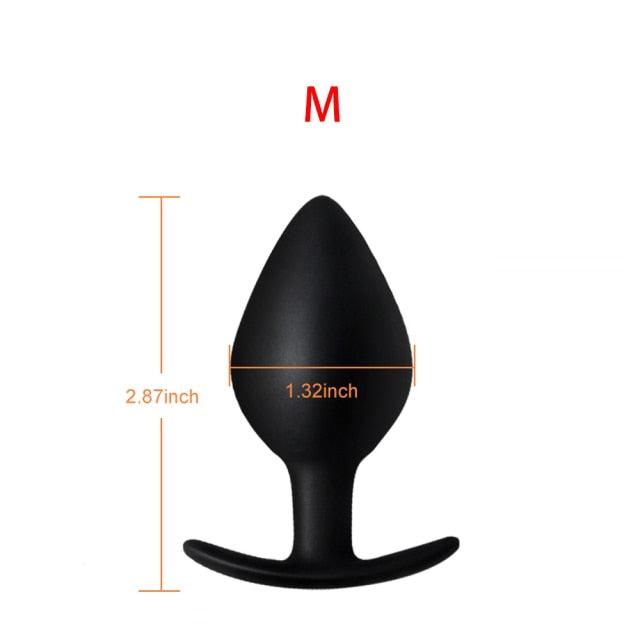 3pc Silicone Thrusting Butt Plug Anal Vibrator for Male Female - {{ LEVETT }}