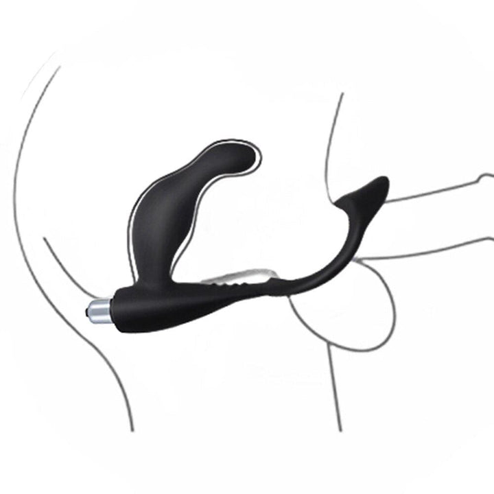 Male Prostate Massager with Penis Massage Rabbit Hole Cock Ring - {{ LEVETT }}